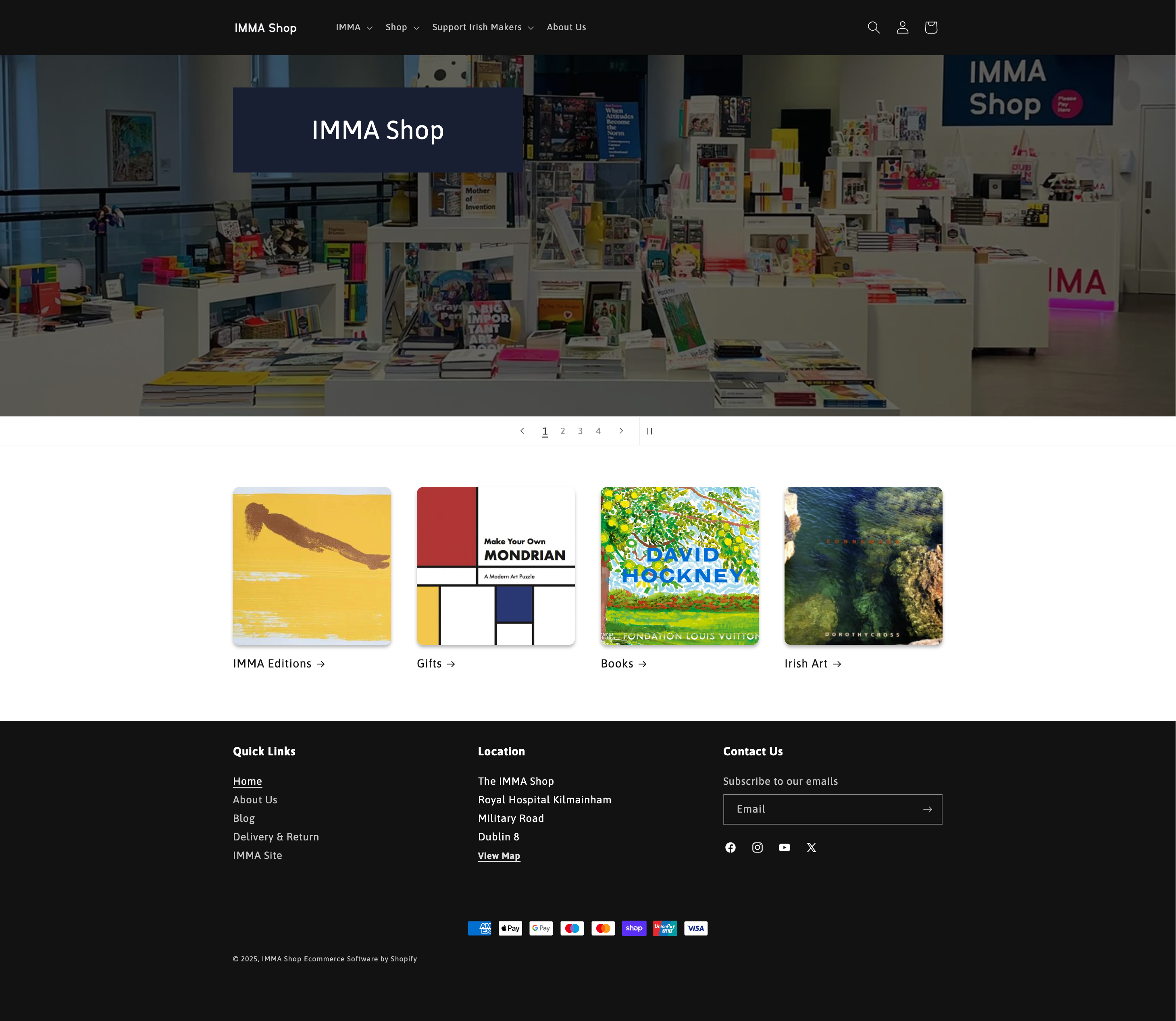 IMMA Shopify storefront after component and layout updates